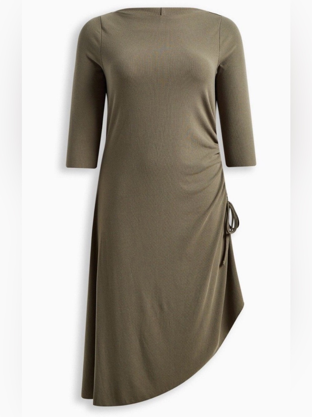 torrid Olive Side-Ruched Midi Dress